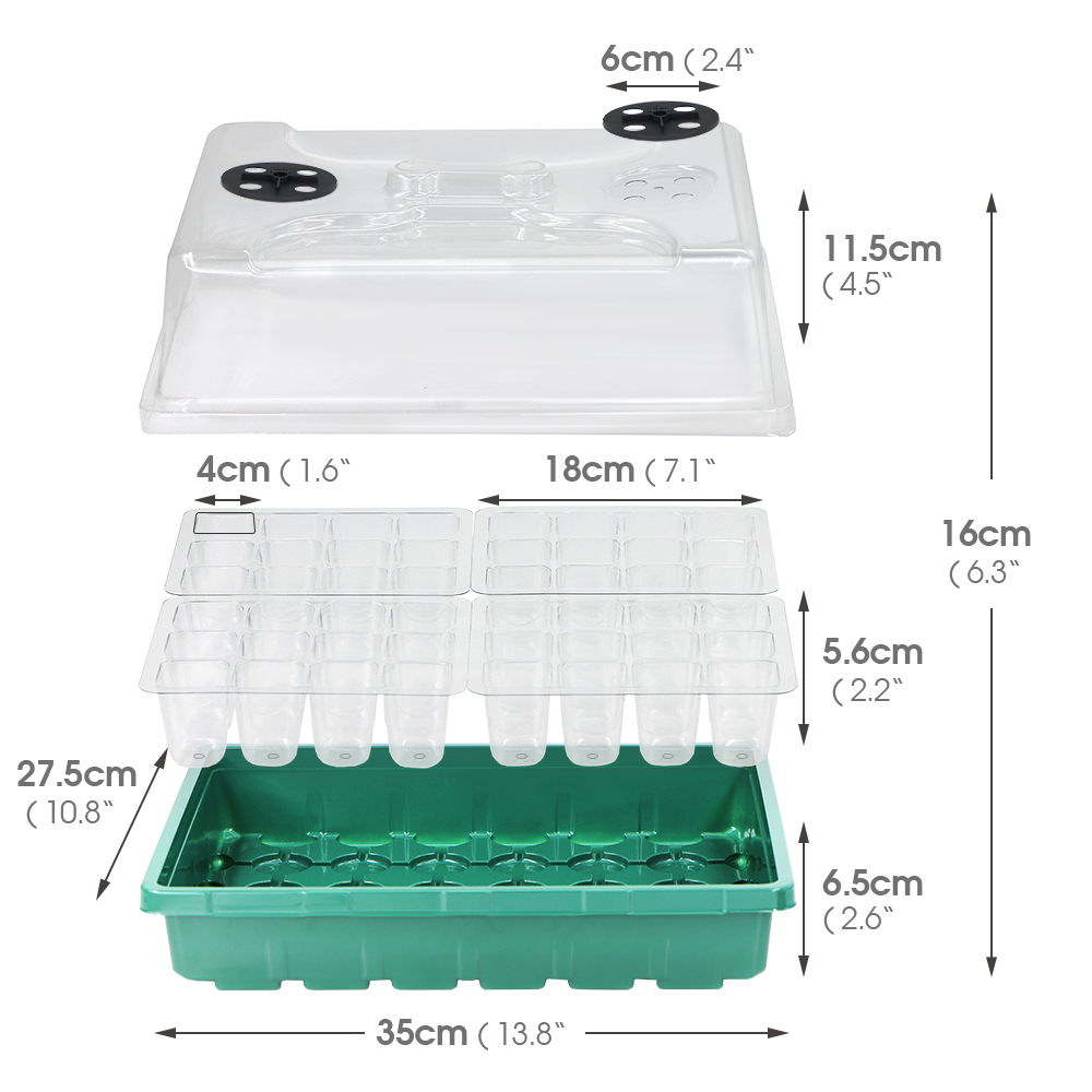 冬の苗ボックス加熱パッド暖かい保育園ポットキット庭屋内植物栽 - Seed Starter Tray のレビューと価格