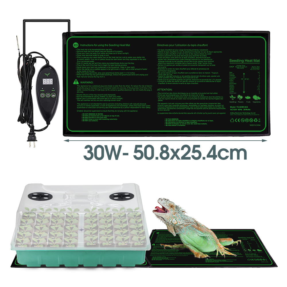 冬の苗ボックス加熱パッド暖かい保育園ポットキット庭屋内植物栽 - Seed Starter Tray のレビューと価格